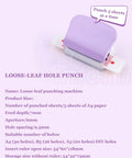 Six Hole Puncher For A4 A5 B5 Loose Leaf Notebooks And Scrapbooks, 20 26 30 Hole Configurations, 6mm Circle Holes With 9.5mm Spacing