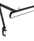 Ultra Bright 2500 Lumen LED Task Lamp With 22 Inch Wide Shade for Nail Tables, Crafts, Workbenches, Eye Caring 6500K Daylight Clamp Mount Black