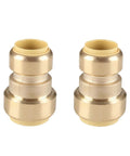 Pack Of 2 Push Fit Reducing Couplings Three Quarter Inch To One Half Inch Push To Connect Plumbing Fittings For Copper PEX CPVC Potable Water