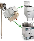 High Limit Thermostat Switch For Pitco Fryers 1/4 Inch Thread MPT 450F/230C Safety Rating shown with compatible fryers