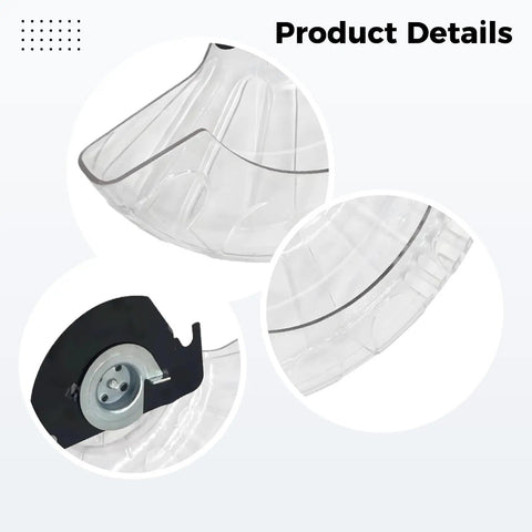 Close-up of 10 Inch Miter Saw Head Guard Replacement Shield No Fuss Easy Install Transparent Protective Cover for 255 Cutting Machine