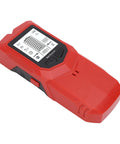 Hilitand Stud Finder with LCD Display, 3 Depth Settings in red, showing LCD screen and buttons, ideal for detecting wood and wires.