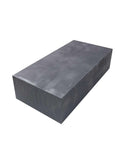 Graphite ingot block for EDM milling, rectangular gray solid block, 200mm x 100mm x 50mm, 99.9% purity