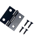 1 Inch 201 Stainless Steel Tiny Door Hinges With Screws For Cabinets Wooden Boxes Furniture And DIY Projects Black Finish