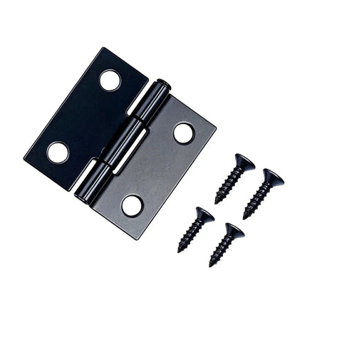 1 Inch 201 Stainless Steel Tiny Door Hinges With Screws For Cabinets Wooden Boxes Furniture And DIY Projects Black Finish
