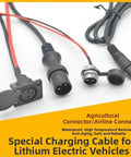 Heavy Duty EV Charging Port With Waterproof Seal And High Temperature Resistant Housing For Reliable 220V 10A Outdoor Power Accessory, four connectors with wires.