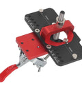 Rock Solid 35mm Aluminum Hinge Jig Kit For Cabinet Doors Accurate Locking Guide with adjustable clamp and depth settings.