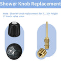 Matte Black 3 Piece Shower Knob And Diverter Tub Spout Kit For Standard One Half Inch And Three Quarter Inch Male Threaded Connections