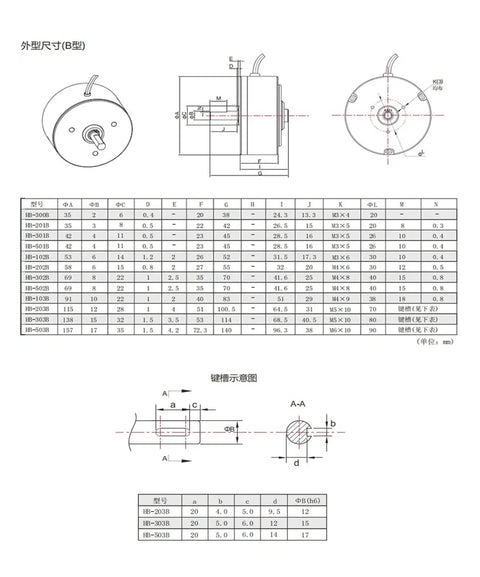 Pro Grade Hysteresis Brake HB300B analog load diagram with HB124B clutch and ICS500 compatibility in durable alloy construction