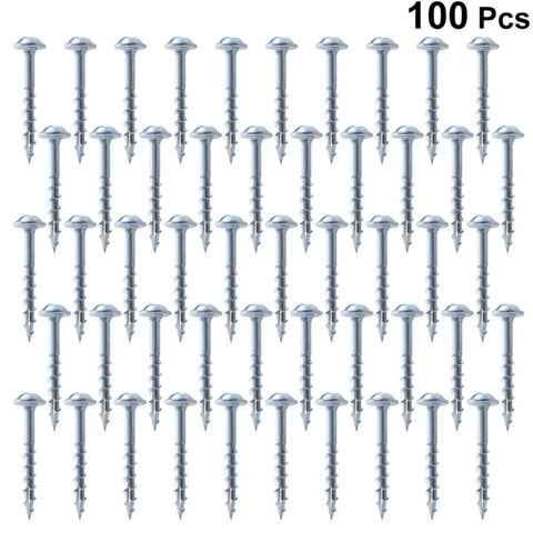 Self Tapping Wood Screws In Carbon Steel Lightweight And Beefy 100 Pack One And One Quarter Inch Half Tooth Coarse Thread