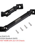 RC Steel Center Drive Shaft Upgrade For One Twenty Four Scale RC Crawlers Like Axial SCX24 Deadbolt GX470 CNC Hardened Steel Black Finish