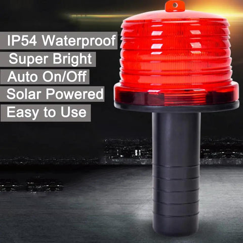 Solar Warning Light Waterproof LED Safety Beacon With Switch Mega Bright Solar Powered For Construction Traffic Factory