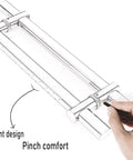 Adjustable Hole Distance Office Glass Door Handle For Push Pull Doors, Barn Doors, And Bathroom Doors, Durable Stainless Steel 50cm Silver Finish With Thick Pipe Design, Easy Install And Freely Adjustable Spacing For Modern Homes And Offices, angle view