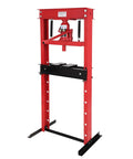 Front view of 20 Ton Hydraulic Shop Press For Car Repair And Garage Use Heavy Duty Benchtop H Frame Press With Dual Press Plates.