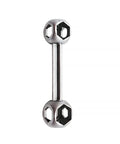 Hex socket tool from Portable Bike Repair Kit With Multitool, 120 PSI Mini Pump, Tire Levers And Patches, 16 Piece On The Go Bicycle Maintenance Set