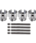 WALFRONT 4 Piece Pipe Threading Kit With Hex Shank High Hardness Alloy Steel Cutter And Threader For PVC PPR Pipes Electric Drill Compatible includes four alloy threaders.