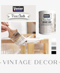 Painting furniture with All In One Chalk Style Paint For Furniture Crafts And Home Decor DIY Eco Friendly Vintage White 33.81 Oz Primer Sealer And Finish In One No Sanding Needed For Indoor Outdoor Projects
