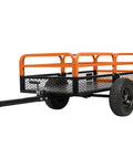 Heavy Duty 1500 Pound Steel Dump Trailer For ATV UTV Hauling Garden Debris Firewood And Farm Waste With Hand Pull and Foot Pedal