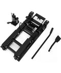 Heavy Duty 1500Lb Hydraulic Motorcycle Lift Jack With Adjustable 4.7 To 14.57 Inches Height Range Non Slip Platform Safety Lock Garage Scissor Jack For Motorcycles ATVs UTVs Dirt Bikes Car Maintenance Tool, black steel with handle