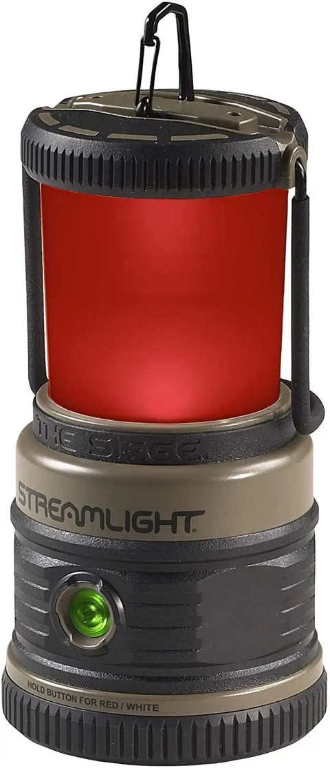 Siege 540 Lumen Compact LED Camping Lantern With 360 Degree Lighting And Red SOS Mode for camping and emergencies, Coyote finish.
