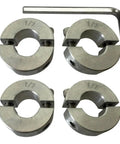 Lightweight Aluminum Half Inch Double Split Shaft Collar Two-Piece Clamp With Set Screw, corrosion-resistant, tool included
