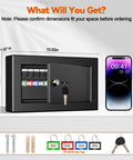 Wall Mounted Key Lock Box Holds Twenty Keys, Heavy Duty Metal Safe With Key Lock, Anti Theft Security, Color Coded Tags For Easy Labeling, Perfect For Home Garage Office Hotel School And Commercial Use, metal box open with keys visible