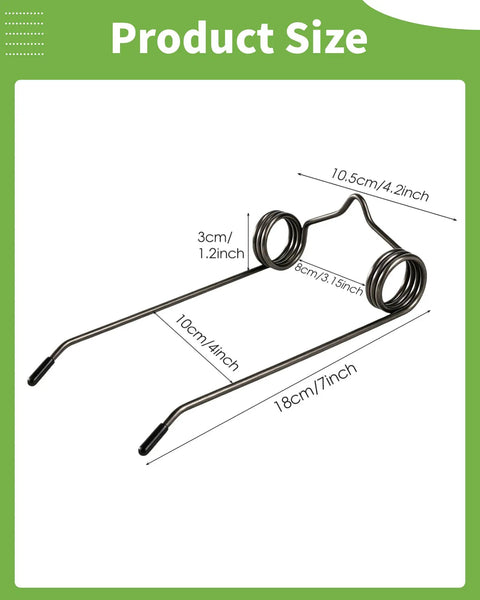 20 Pack Dethatcher Replacement Spring Tines for AgriFab 40 and 48 inch Lawn Rakes shown with product dimensions