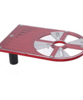 Adjustable Aluminum Alloy Trimming Machine Workbench Base Plate for Routers 65mm to 132mm in red anodized finish