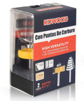 Rabbet Router Bit Kit With One Quarter Inch Shank And Seven Bearings For Multiple Depths From One Eighth To One Half Inch package