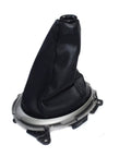 Black Stitched Shift Boot For 2009 To 2011 Honda Fit 1.5L Direct Replacement Easy Install Durable Car Interior Trim Cover