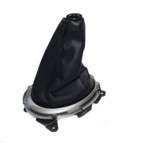Black Stitched Shift Boot For 2009 To 2011 Honda Fit 1.5L Direct Replacement Easy Install Durable Car Interior Trim Cover