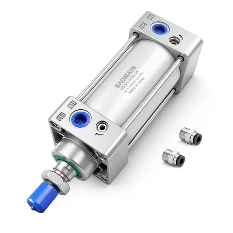 Heavy Duty Workhorse Pneumatic Air Cylinder With 50mm Bore And 25mm Stroke Double Acting Single Rod M16X1.5 Threaded Rod