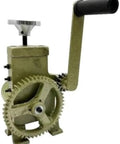 Ready To Roll Manual Ring Bender And Jewelry Press Machine For Folding Hard Metal Rings Bracelets Compact Hand Crank Ring Former Tool Pro Build featuring steel frame, hand crank and gear mechanism.