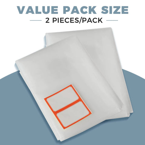 Two Pack Heavy Duty Clear Plastic Patio Bench Cover For Outdoor Furniture Waterproof And Reusable Extra Thick 4mm Cushion Protector