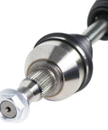 Left Front Driver Side CV Axle Shaft Assembly For Cars Heat Treated Quiet Ride Tech Premium Strength Extensive Quality Control Lifetime Warranty Built For Long Lasting Smooth Performance close-up of splined end