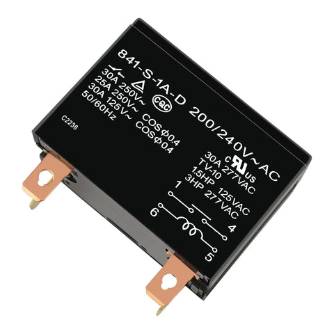 Heavy Duty General Purpose Relay 30A At 277V With Dust Cover And Quick Terminal For Easy Hookup 200 240VAC Industrial Grade Electrical Control SPDM Style