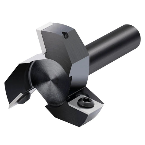 Slab Flattening Router Bit With 1/2 Inch Shank, 2 Inch Cutting Diameter, Three Wings For Spoilboard Surfacing And Wood Planing