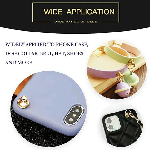 Heavy Duty Brass Ball Studs And Smooth Rotating D Rings To Freshen Up Your Leather Totes Wallets And Phone Covers For Dope Diy Hardware Builds Now, applied to phone cases.