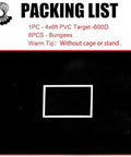 Heavy Duty Batting Cage Backstop With Strike Zone, PVC Coated Oxford Fabric, 4x6 ft, Bungees Included, No Cage or Stand