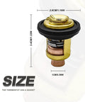 Beefy Thermostat With Gasket Replacement For Johnson Evinrude Outboard Motors 1959 To 1995 showing dimensions and gasket