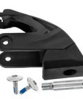 Replacement Inline Skate Brake Kit Universal Toe Stopper for Smooth Braking with mounting screws and bolt, black