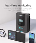 20A Mppt Solar Charge Controller With Auto 12V 24V Detection And Clear Lcd Readouts For Flooded Gel And Lithium Banks On Display
