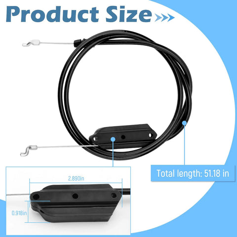 ERS Control Cable Replacement For ST100 Series Lawn Mower 25A 26SD710 25B 262J710 Fits Your Yard Tractor 74605359 746P05359 With Steel Wire Core And Durable Outer Sheath For Smooth Throttle And Drive, 51.18 in