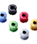 7075 Aluminum Alloy Double Chainring Bolts For Road And MTB Cranksets M8 Bolts With M8 Nuts 10mm Shaft 5 Pack Anodized Finish