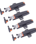 Push To Open Cabinet Latches 4 Pack, Sturdy Double Spring Hardware For Modern Kitchens And Bathrooms, Easy Install, Black Finish