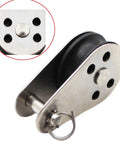 Heavy Duty Stainless Steel Pulleys 20 Pack M25 Pulley Block Set For Hanging Wires And Lifting Cables, side view