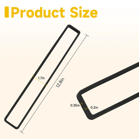 2-pack black foam vacuum sealer gaskets for FoodSaver machines, about 12.8 in long