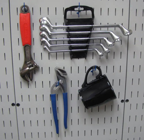 Blue Slotted Metal Pegboard Hook Kit For Storage And Organization Deluxe Assortment 50 Lbs Capacity Made In USA Durable