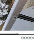 Heavy Duty RV Awning Gas Struts For Power Awnings With 69 To 78 Inch Arm, 26 Inch Length, 124 Pound Each, mounted on RV arm