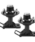 Premium Heavy Duty Shipping Container Wheels Kit Featuring 8 By 6.5 Lug Pattern And Badass Industrial Axles for sturdy trailer connection.